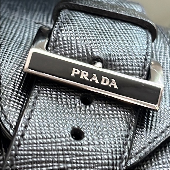 PRADA Men’s Saffiano Leather Monk Strap Loafers Black Size 9 - Picture 8 of 16